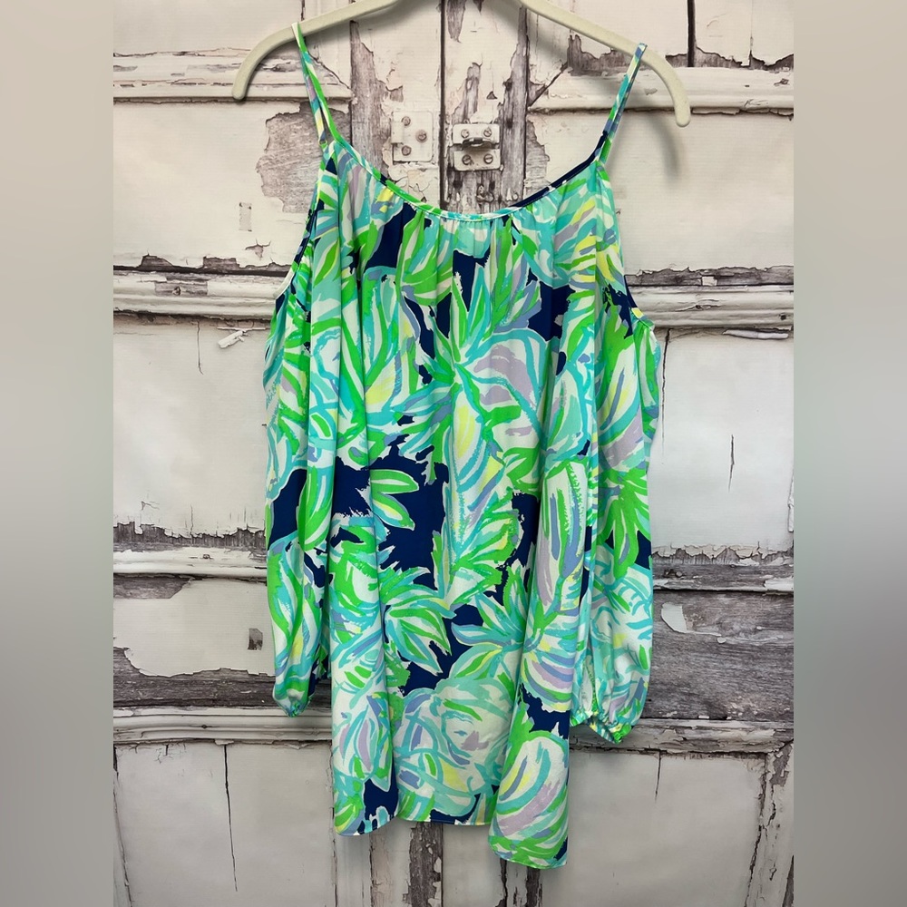 Lilly Pulitzer Candice Resort Navy Uptown Trunk Print Dress XS